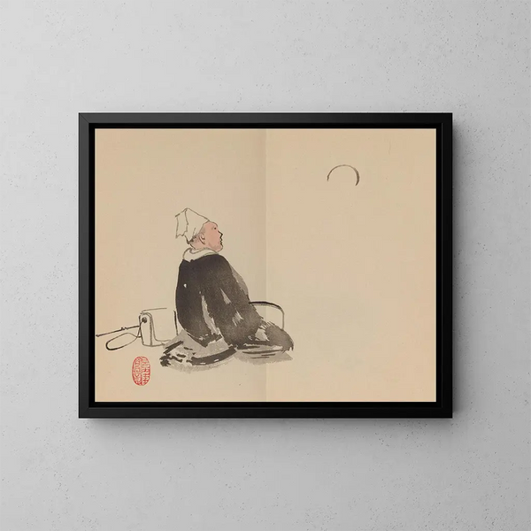 Aucune œuvre intitulée "Keinen shugajo Pl76" n'est reconnue dans l'histoire de l'art. - Imao Keinen — indrammet kunstværk på væggen