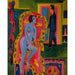 Reproduktion af maleriet Indendørs maleri med kvinde og mand - Ernst Ludwig Kirchner