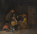 et indendørs værelse med fire figurer, der drikker og spiller kort - Gerard ter Borch — visning af kunstværket