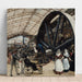 Reproduktion af maleriet af indendørsbilledet af maskinernes galleri på verdensudstillingen i 1889 - Louis Béroud