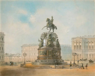 Monument til Nicolas I, pladsen Saint-Isaac - Iosef Iosefovich Charlemagne — visning af kunstværket