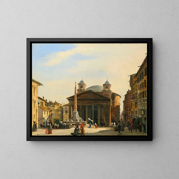 Le Panthéon de Rome - Ippolito Caffi — indrammet kunstværk på væggen