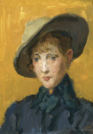 Isaac Israls - An Elegant Girl In A Hat.webp