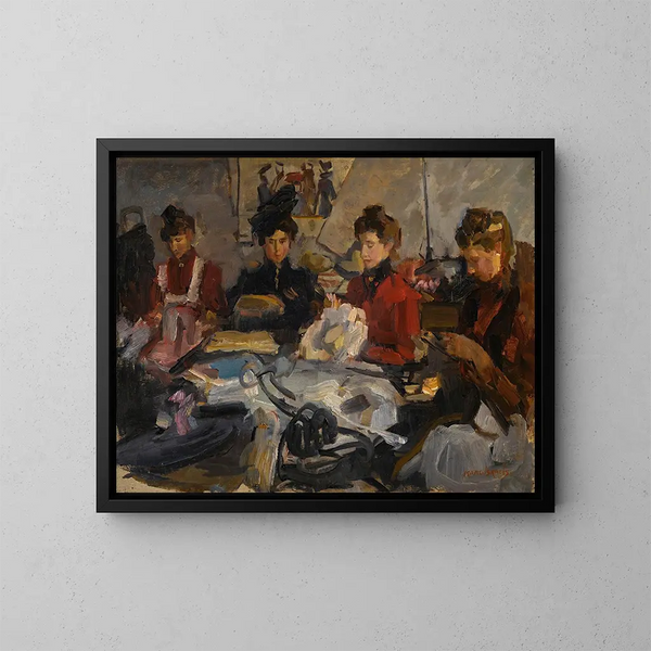 L'atelier des modistes - Isaac Israëls — indrammet kunstværk på væggen