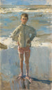 en ung dreng på en strand - Isaac Israëls — visning af kunstværket