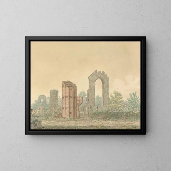 Abbaye de Leiston, Suffolk - Isaac Johnson — indrammet kunstværk på væggen