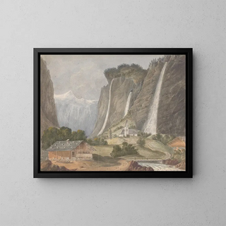 Cascades de Staubbach, Lauterbrunnen, Schweiz - Isaac Weld — indrammet kunstværk på væggen