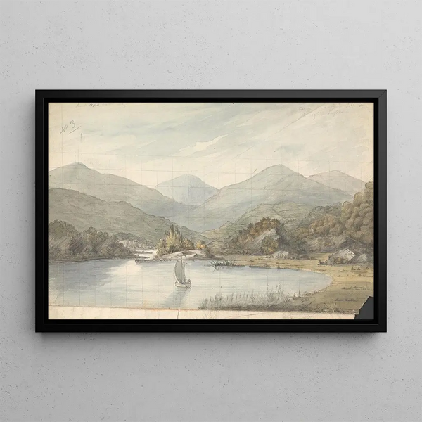 Vue sur la rivière entre les lacs - Isaac Weld — indrammet kunstværk på væggen