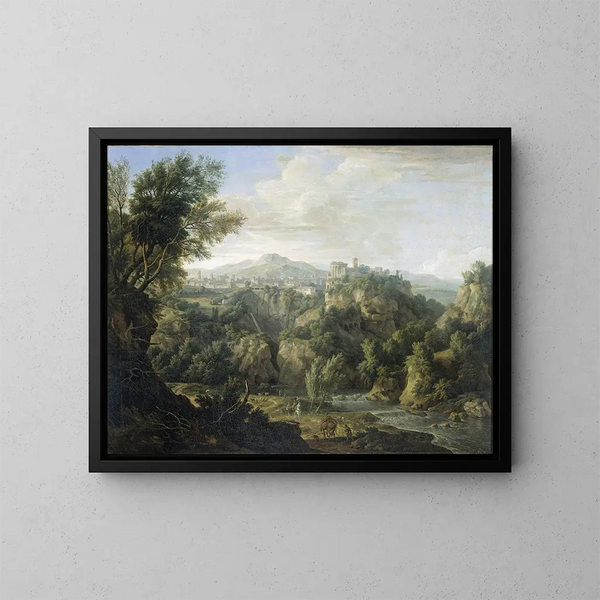 Vue de Tivoli - Isaac de Moucheron — indrammet kunstværk på væggen