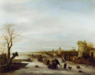 En vinterscene - Isaac van Ostade — visning af kunstværket