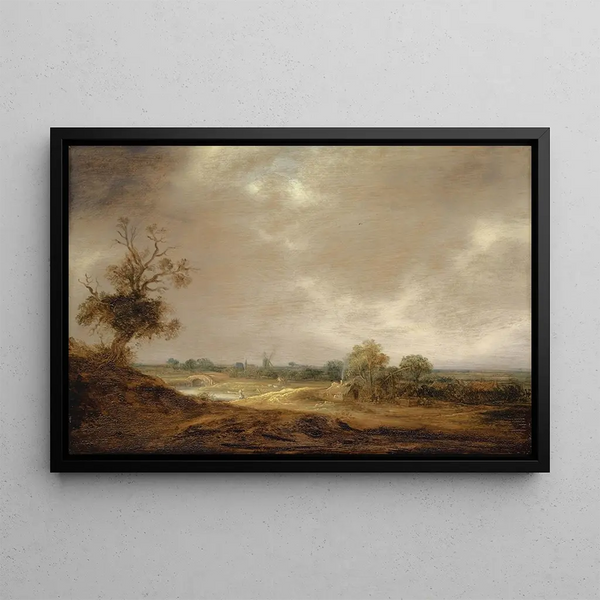 Isaac van Ostade - Landscape with Water Course and Farm.webp