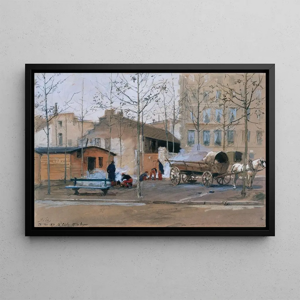 Soldater af den 37. linje, boulevard de Clichy - Isidore Pils — indrammet kunstværk på væggen