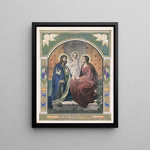 La Sainte Famille - Franz Ittenbach — indrammet kunstværk på væggen