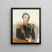 Portrait af general Daniel Alexandrovitch Gershtentsveig - Ivan Alexeevich Nechaev — indrammet kunstværk på væggen