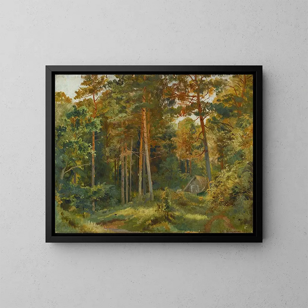 Le Moulin dans la forêt - Ivan Ivanovich Shishkin — indrammet kunstværk på væggen
