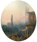 En markedscene i Konstantinopel med Hagia Sophia i baggrunden - Ivan Konstantinovich Aivazovsky — visning af kunstværket