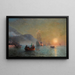 Farvel til Colomb før afrejse på sin rejse fra havnen i Palos i Spanien - Ivan Konstantinovich Aivazovsky — indrammet kunstværk på væggen