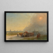 Ivan Konstantinovich Aivazovsky - Køretøjer med okser i den ukrainske steppe — indrammet kunstværk på væggen