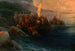 Le landing af Christoffer Columbus med sine ledsagere på tre joller fredag den 12. oktober 1492 ved solopgang på en amerikansk ø kaldet San Salvador af ham samme dag - Ivan Konstantinovich Aivazovsky — visning af kunstværket