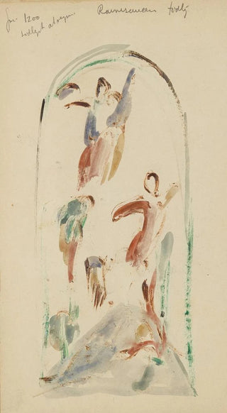 JA Jerichau - Kompositionsstudie med bla to svvende engle.webp