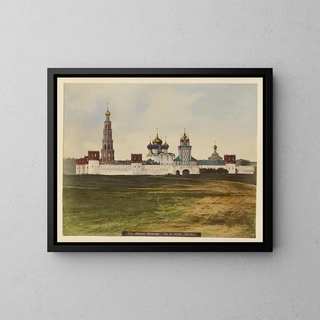 Vue du monastère de Devichiago - J Daziaro — indrammet kunstværk på væggen