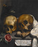 Vanitas stilleben - J. Falk — visning af kunstværket