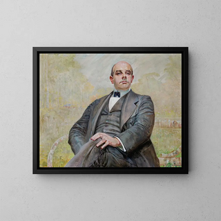 Portrait af Edward Maurizio - Jacek Malczewski — indrammet kunstværk på væggen
