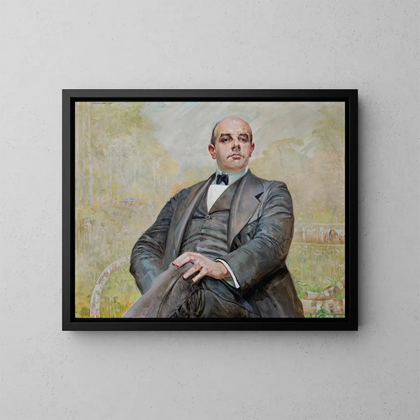 Portrait af Edward Maurizio - Jacek Malczewski — indrammet kunstværk på væggen