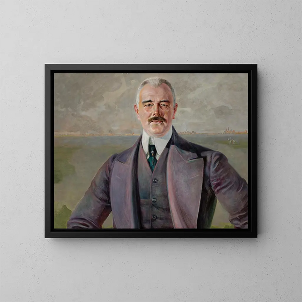 Portrait af J. Armowicz - Jacek Malczewski — indrammet kunstværk på væggen