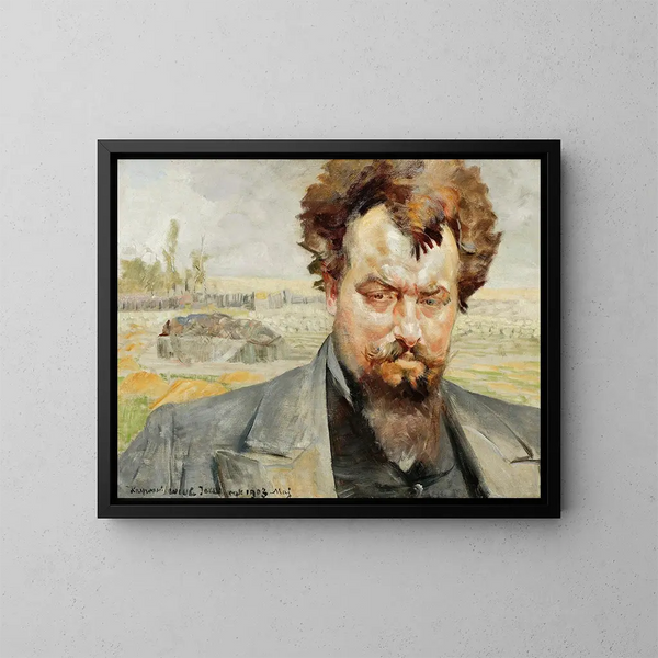 Portrait af Jan Kasprowicz - Jacek Malczewski — indrammet kunstværk på væggen