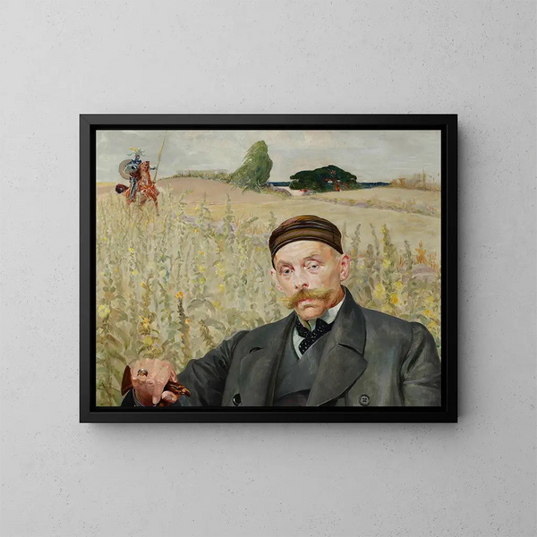 Portrait af Wacław Karczewski - Jacek Malczewski — indrammet kunstværk på væggen