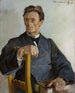Portrait af præsten Henryk Radomiski omkring 1870 efter 1925 - Jacek Malczewski — visning af kunstværket
