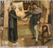 Jacob van Maerlant, der forudsiger Jan Breydel og Pieter de Coninck frigivelsen af Flandern på sit dødsleje - Jan van Beers — visning af kunstværket