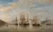 hollandske, engelske, franske og amerikanske malerier i de japanske farvande under ekspeditionen ledet af den franske kaptajn Constant Jaurès september 1864 - Jacob Eduard van Heemskerck van Beest — visning af kunstværket
