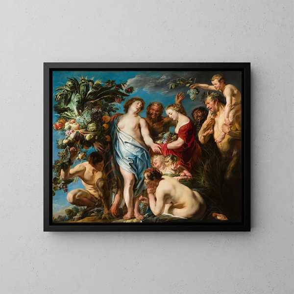 En allegori om frugtbarhed - Jacob Jordaens — indrammet kunstværk på væggen