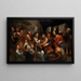 Kristus og den anklagende kvinde - Jacob Jordaens — indrammet kunstværk på væggen