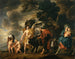 Fuga af Den Hellige Familie i Egypten - Jacob Jordaens — visning af kunstværket