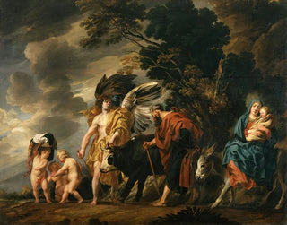 Fuga af Den Hellige Familie i Egypten - Jacob Jordaens — visning af kunstværket