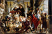 Jesus jager handlende ud af templet - Jacob Jordaens — visning af kunstværket