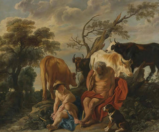 Mercure og Argus - Jacob Jordaens — visning af kunstværket
