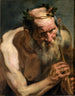 Vieux satyre tenant une flûte - Jacob Jordaens — visning af kunstværket