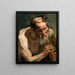 Vieux satyre tenant une flûte - Jacob Jordaens — indrammet kunstværk på væggen