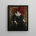 Portrait af Catharina Behaghel - Jacob Jordaens — indrammet kunstværk på væggen