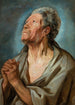 Studie af en gammel mand med foldede hænder - Jacob Jordaens — visning af kunstværket