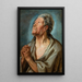 Studie af en gammel mand med foldede hænder - Jacob Jordaens — indrammet kunstværk på væggen