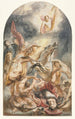 La Conversion de Saul avec le Christ et la croix - Jacob Jordaens — visning af kunstværket