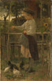 Nourrir les poules - Jacob Maris — visning af kunstværket
