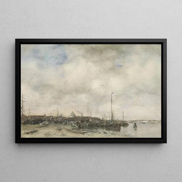 Jacob Maris - Gezicht op een stad.webp