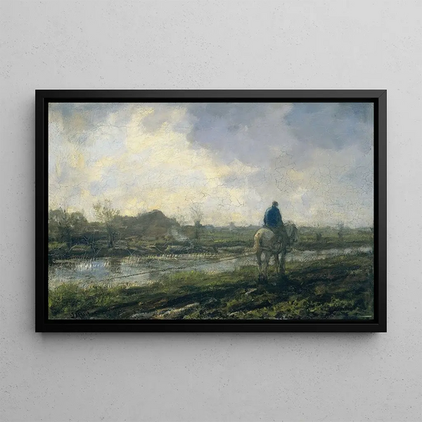 Sentier de halage - Jacob Maris — indrammet kunstværk på væggen