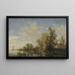 Landskab med flod - Jacob Salomonsz van Ruysdael — indrammet kunstværk på væggen